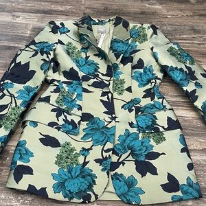 ASOS Floral Blazer - Teal, Black and Green